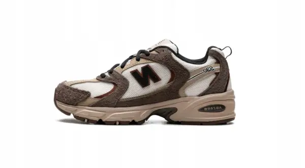 Buty sportowe New Balance 530 w odcieniach brązu, idealne na codzienne spacery.
