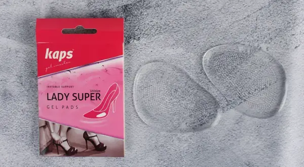 Kaps Lady Super Gel Pads – skuteczny sposób na obcierające buty. Dwa przezroczyste wkładki żelowe.