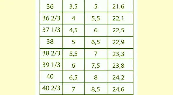 Tabela rozmiarów butów: EU, UK, US, CM. Rozmiar 11.5 jaki to rozmiar buta? Sprawdź w tabeli, czy to 45 EU, 10.5 UK, 11.5 US, 29.5 CM.
