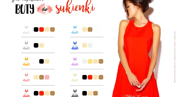 Inspiracje na dopasowanie butów do sukienki. Palety kolorów dla różnych stylizacji.