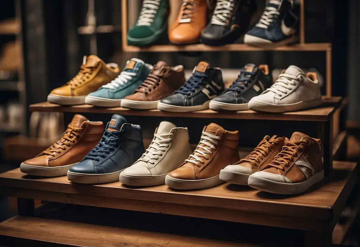 Kolekcja męskich sneakers&oacute;w w stylu retro. Od klasycznych brąz&oacute;w po odważne zielenie, każdy znajdzie coś dla siebie.