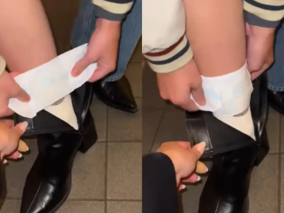 Sprytny sposób na obcierające buty: wkładanie podpaski na kostkę. Miękkość i wygoda gwarantowane!